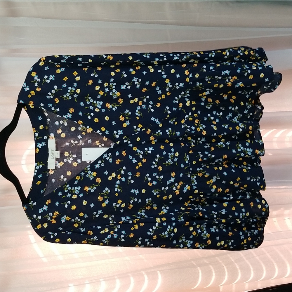 (DONATED) Loft faux wrap peplum top